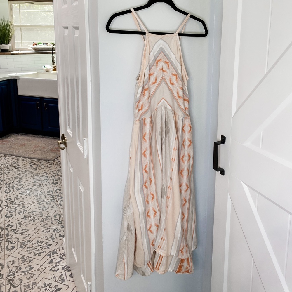 O’Neill Tribal/Aztec Print Tie Back Beachy Dress